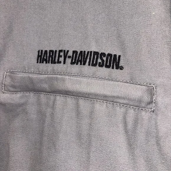Harley Davidson Jacket Men Coat 2XL Gray Removable Vest Hoodie Embroidered Zip